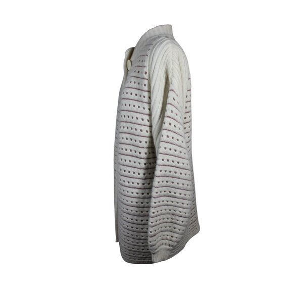 Rique Dessali vintage Italian angora wool geometric open front knit cardigan - Picture 4 of 12